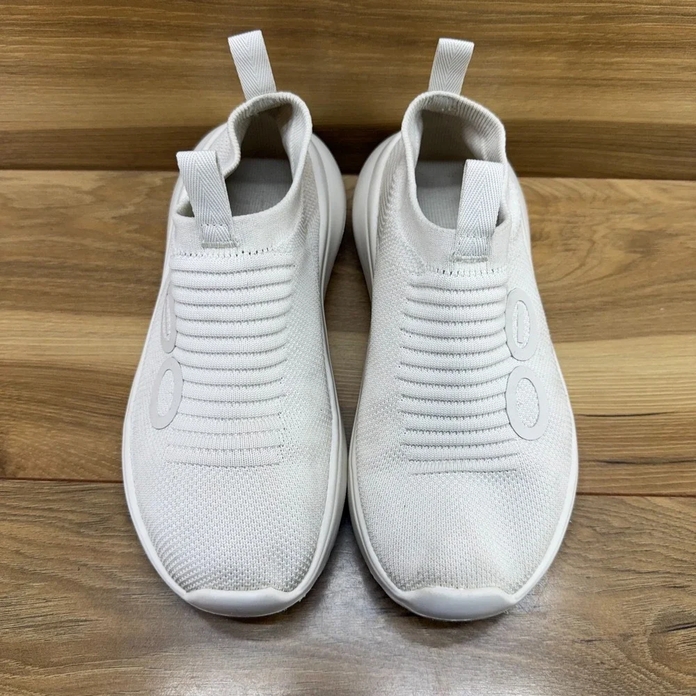 Oofos Oomy Zen Slip On Shoes Womens 8 EU 39 Chalk White Knit Recovery Sneakers